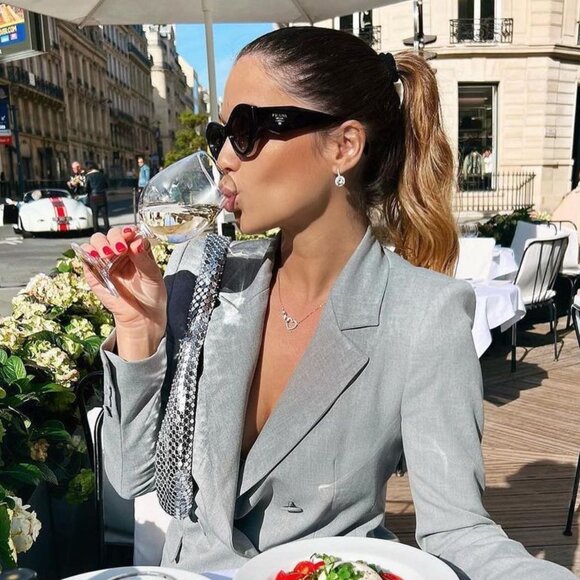 ?️ New Prada PR07YSF 1AB0A7 Sunglasses - Black Frame, Grey Gradient Lenses main image 13